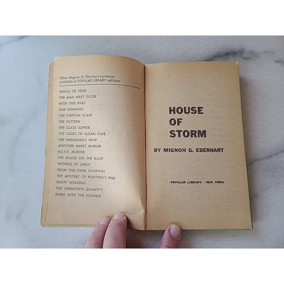 House Of Storm By Mignon G. Eberhart Paperback - Picture 3 of 10